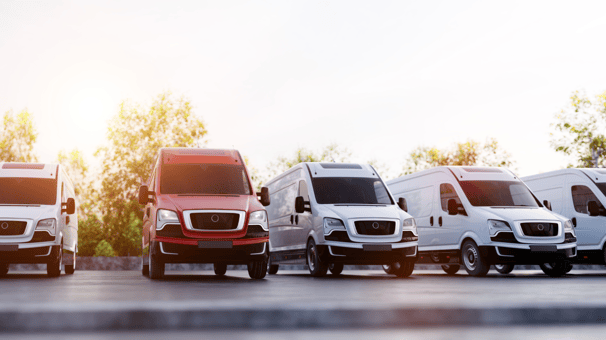 commercial fleet of business vehicles
