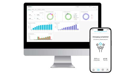 EV charging software dashboard